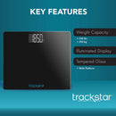 Floor Scale Trackstar Digital Display 550 lbs. / 250 kg Weight Capacity Black Battery Operated (Case of 6)