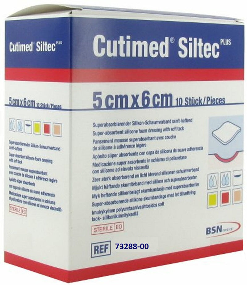 DRESSING FOAM SILTEC 2X2.5PLUS 10/BX