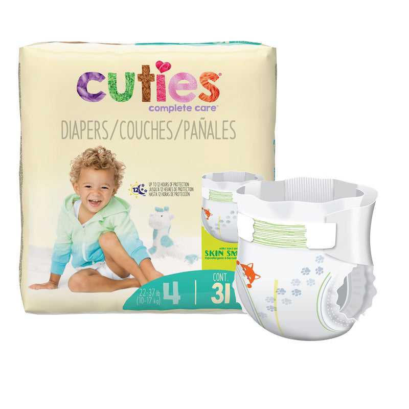 Cuties Premium Diaper, Size 4 (Case of 124)