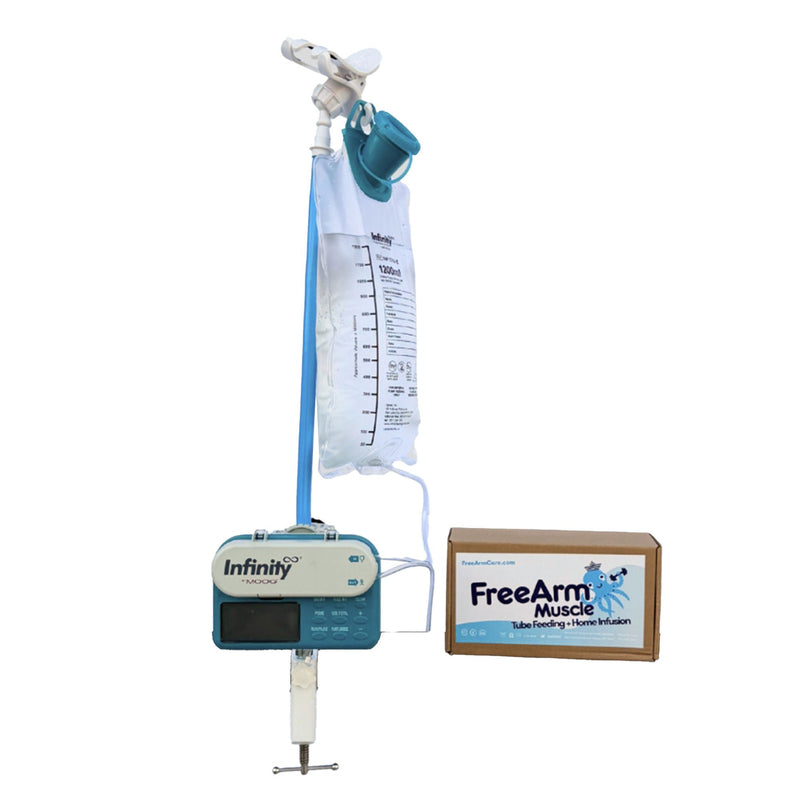 Feeding Tube / Infusion Bag Holder FreeArm Muscle Blue For Feeding Bags, Gravity Sryinges, Lightweight Feeding Pumps (Case of 50)