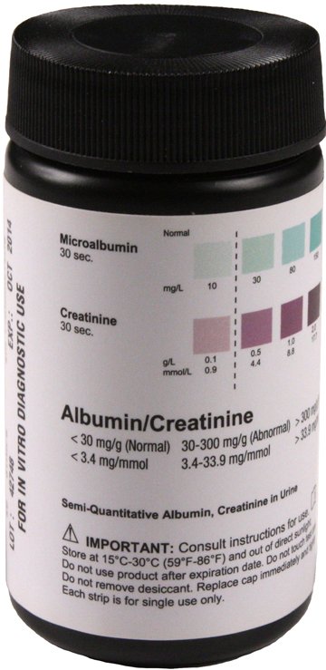 Germaine Laboratories Inc General Chemistry Reagent AimStrip Microalbumin / Creatinine CLIA Waived For Visual Read Only 25 Tests 