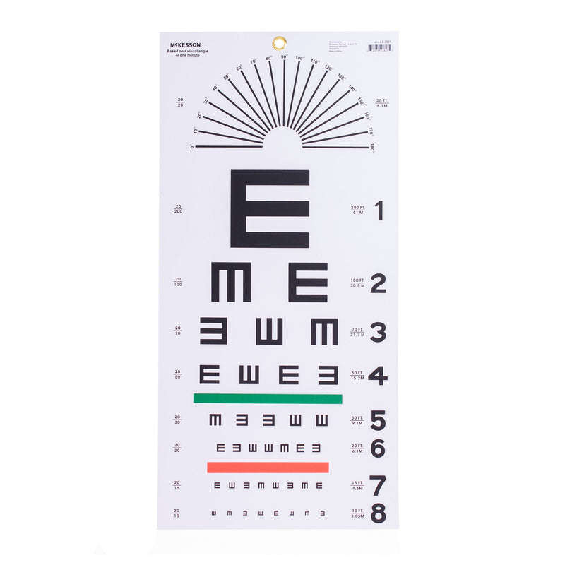 McKesson Eye Test Chart, Tumbling E (Bag of 5)