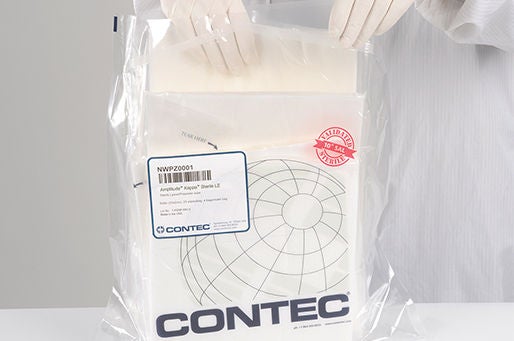 Cleanroom Wipe Amplitude Kappa Sterile LE 25 Count Bag 9 X 9 Inch Sterile Disposable (Case of 1000)