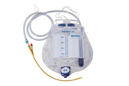 TRAY FOLEY CATH 400ML URINE METER 16FR 5CC 10/CS