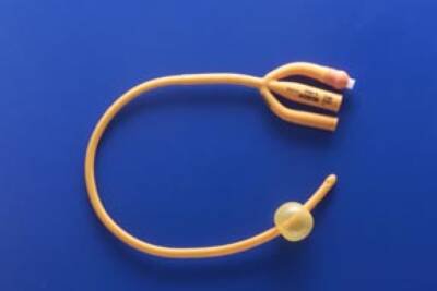 Foley Catheter Rusch Gold 3-Way Standard Tip 5 cc Balloon 16 Fr. Silicone Coated Latex 