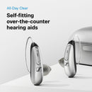 Sennheiser All-Day Clear OTC Hearing Aid, Silver/Black (Case of 6 Boxes)