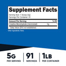 Oral Supplement Nutricost Creatine Monohydrate Unflavored Powder 1 lbs. Canister (Case of 12 Bottles)