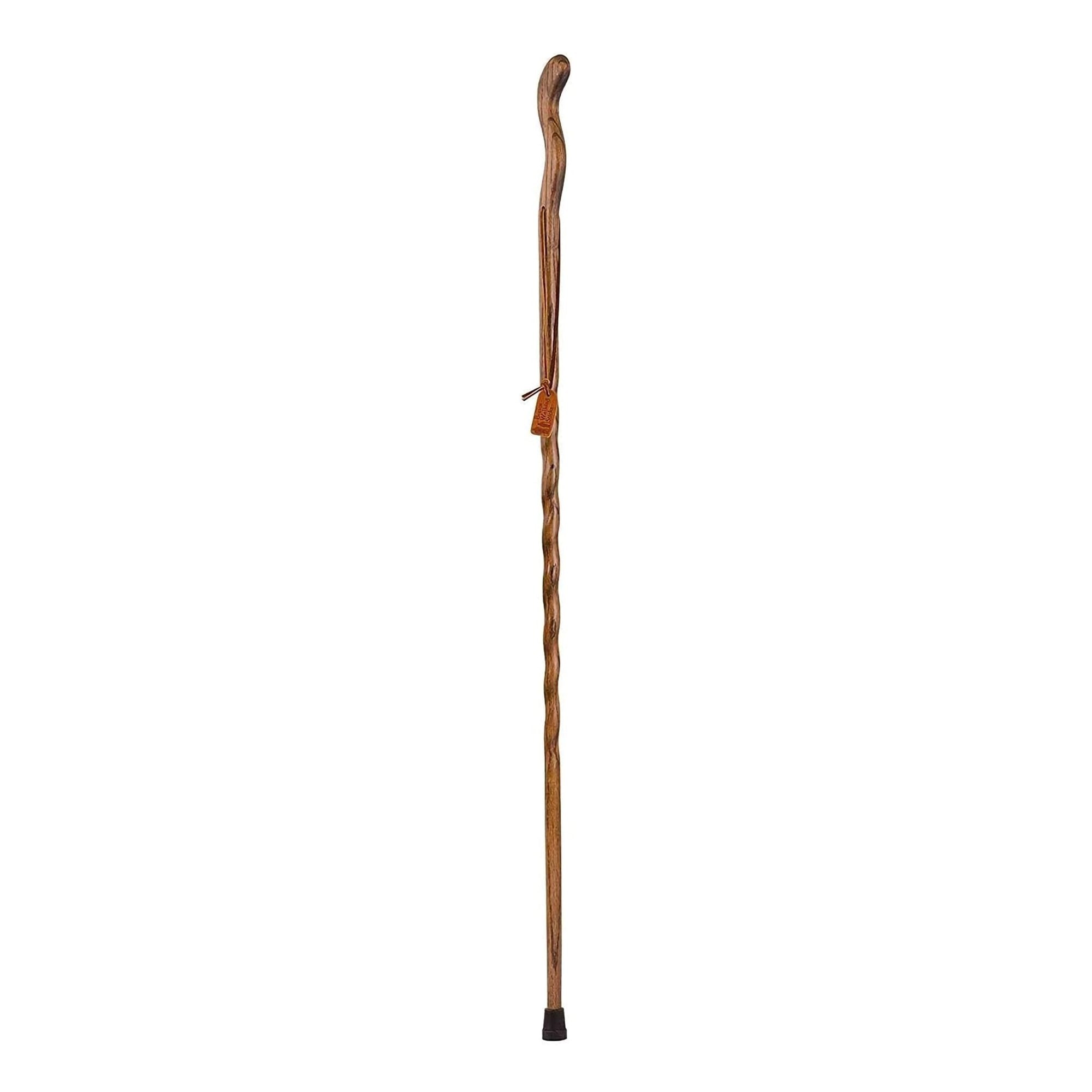 Mabis Healthcare Brazos Twisted Oak Ergonomic Fitness Handcrafted Walking Stick, 55-Inch 