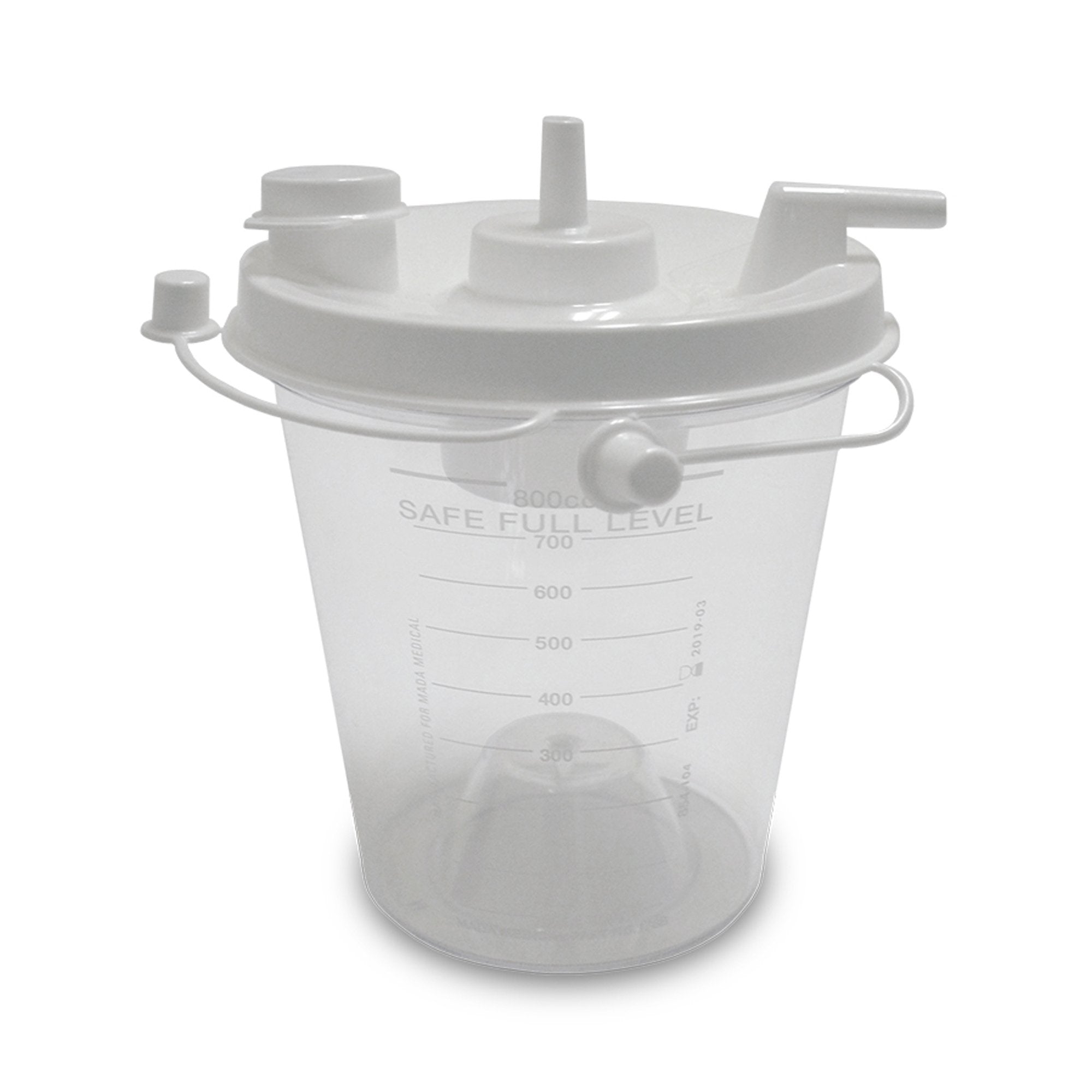 Suction Collection Bottle 800 mL Pour Lid 