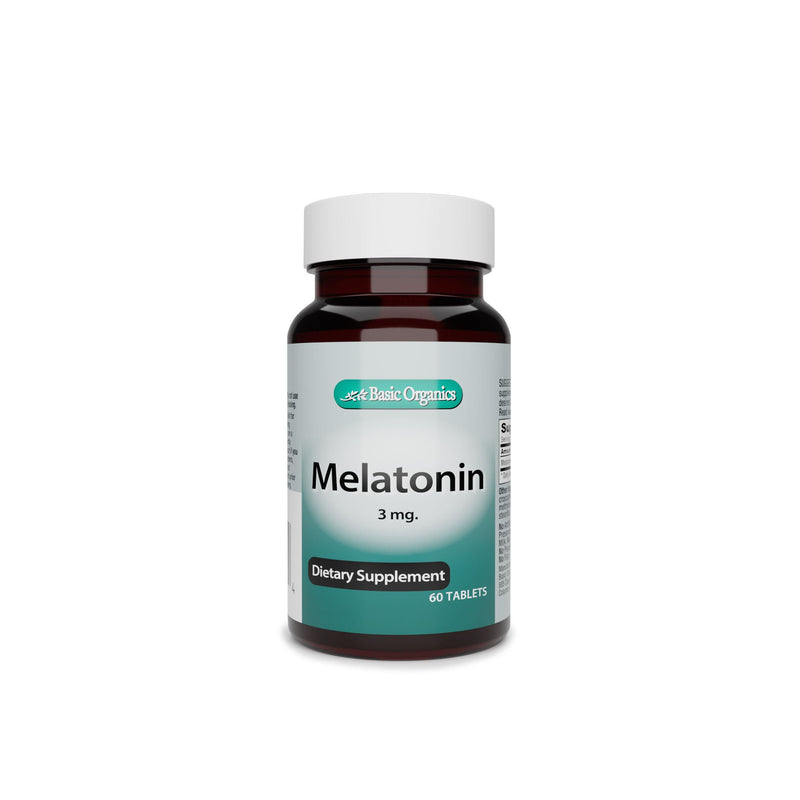 Basic Organics Melatonin Natural Sleep Aid (Bottle of 60)