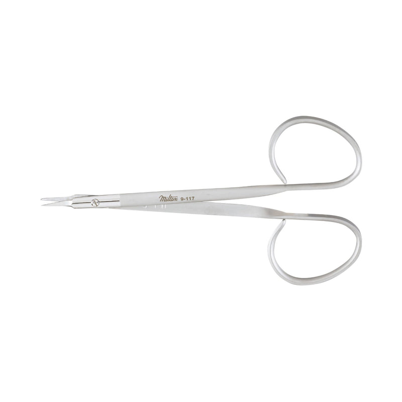 Suture Scissors Miltex 4-7/8 Inch Length OR / Surgical Grade German Stainless Steel NonSterile Finger Ring Handle Curved Sharp Tip / Sharp Tip (Each)
