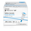 McKesson Prevent HP Push Button Safety Lancet, 28 Gauge (Case of 2000)