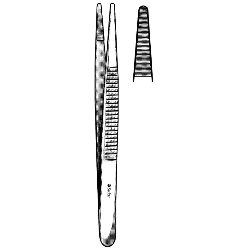 Sklar Bonney Dressing Forceps - 7", Serrated - 19-2174