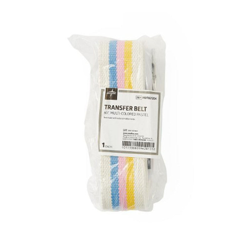 Gait Belt 60 Inch Length Pastel Stripe Cotton (Each)