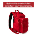 My Medic Recon First Aid Kit Backpack with Emergency Medical Supplies - Red 