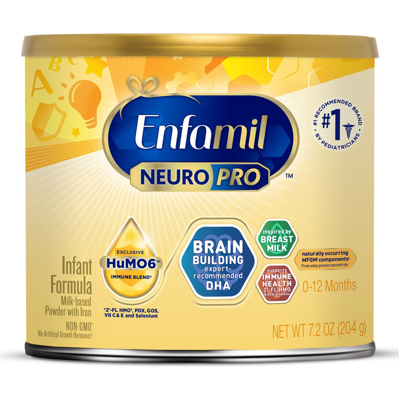 Infant Formula Enfamil NeuroPro Unflavored 7.2 oz. Can Powder Milk-Based (Case of 6)