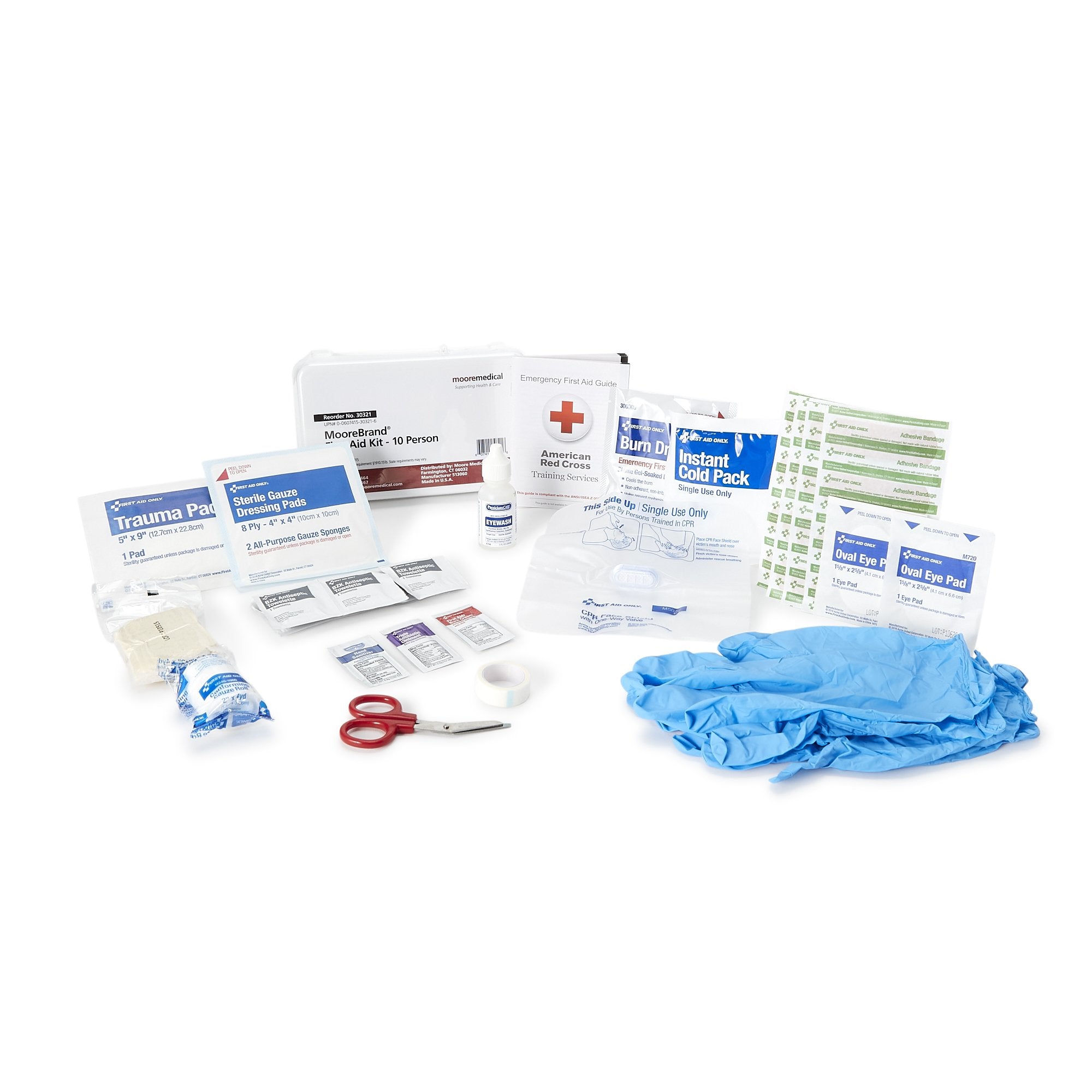 McKesson Brand MooreBrand 10 Person First Aid Kit (12/CS) 