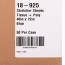 McKesson Blue Flat Stretcher Sheet, 40 x 72 Inch (Case of 50)