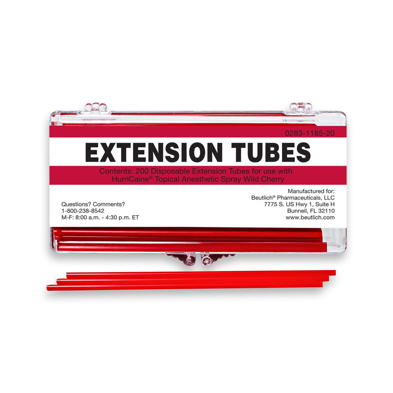 Extension Tube HurriCaine* Red, Disposable 