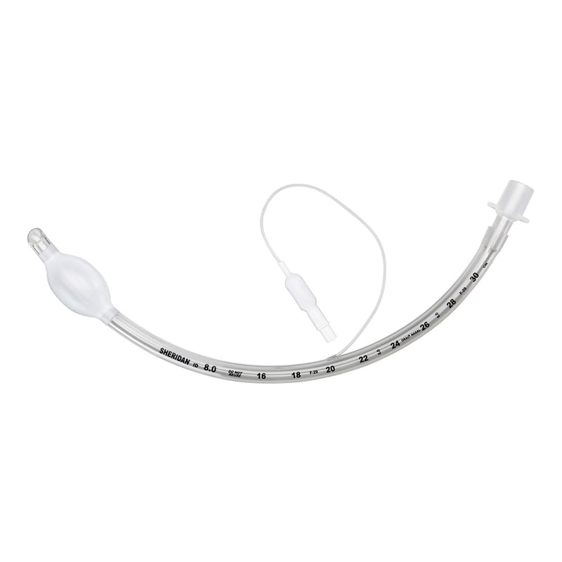 Cuffed Endotracheal Tube Sheridan CF 221 mm Length Curved 4.5 mm ID Pediatric Murphy Eye 