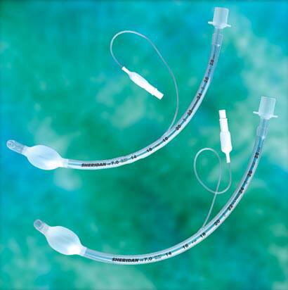 Cuffed Endotracheal Tube Sheridan CF 330 mm Length Curved 8.0 mm ID Adult Murphy Eye 