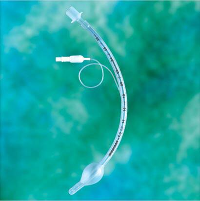 Cuffed Endotracheal Tube Sheridan HVT 271 mm Length Curved 5.5 mm ID Pediatric Murphy Eye (Case)