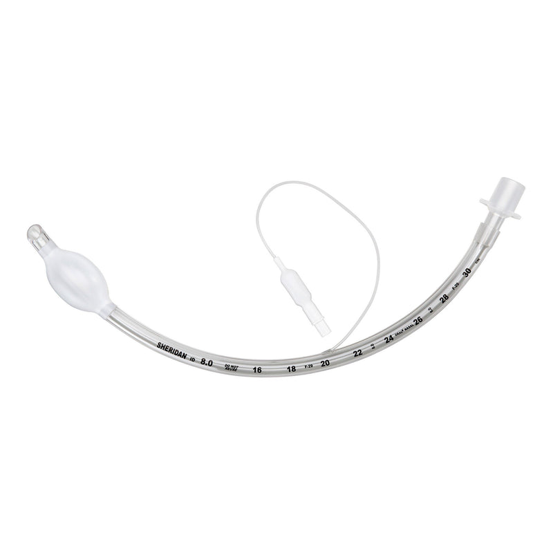 Cuffed Endotracheal Tube Sheridan HVT 291 mm Length Curved 6.5 mm ID Adult Murphy Eye (Box of 10)