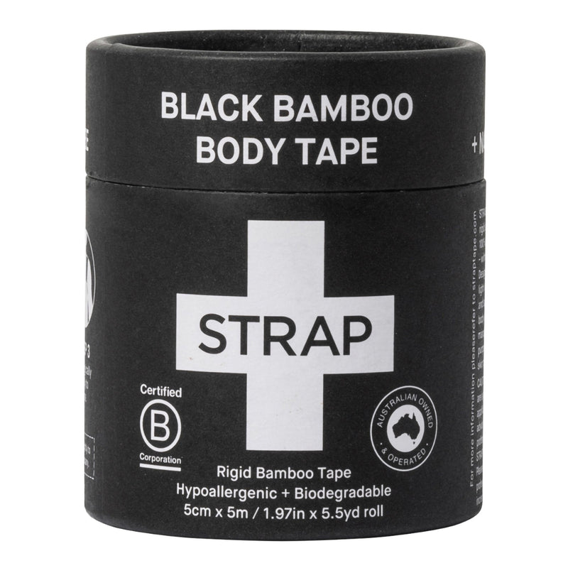 Strap Bamboo Fiber Athletic Tape, 1.97 Inch x 5-1/2 Yard, Black (24/CS) 