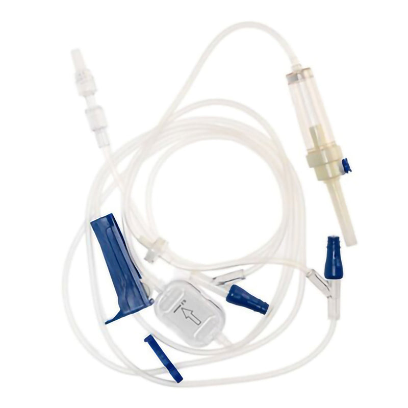 IV Pump Set McKesson Pump 2 Ports 10 Drops / mL Drip Rate 0.2 Micron Filter 105 Inch Tubing Solution Without Flow Regulator (Box of 50)