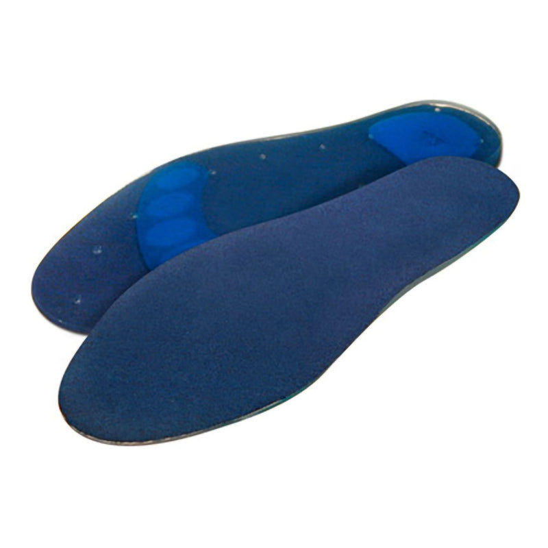Orthotic Insole GelStep Shock Absorbtion Silicone Men 11.5 to 12.5 Blue / White (Pair)