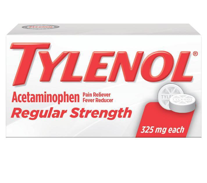 Pain Relief Tylenol 325 mg Strength Acetaminophen Tablet 100 per Bottle 