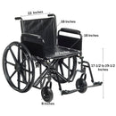 McKesson Bariatric Wheelchair, 22-Inch Seat Width (Case)