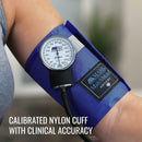 Mabis MatchMates Aneroid Sphygmomanometer & Stethoscope Blood Pressure Kit, Blue (Each)