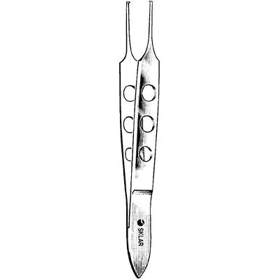 Sklar LiteGrip Bishop-Harmon Forceps - 3-1/2", 1x2 Teeth - 66-4134