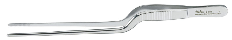 Dressing Forceps Miltex Jansen-Gruenwald 6-1/2 Inch Length OR / Surgical Grade German Stainless Steel NonSterile NonLocking Thumb Handle Straight Serrated Tips (Each)