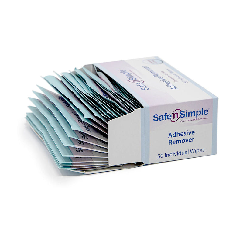 Safe N Simple Adhesive Remover, 5 x 7 Inch Wipe (50/BX)