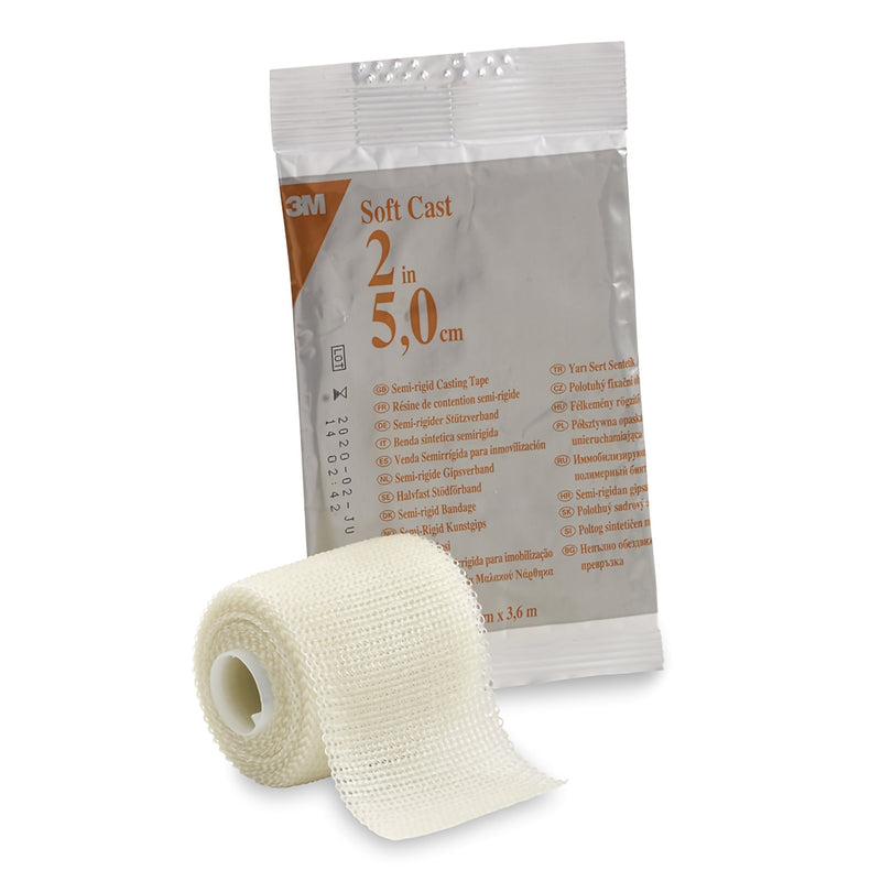 3M Scotchcast Soft Cast White Cast Tape, 2 Inch x 4 Yard (Case of 10 Rolls)