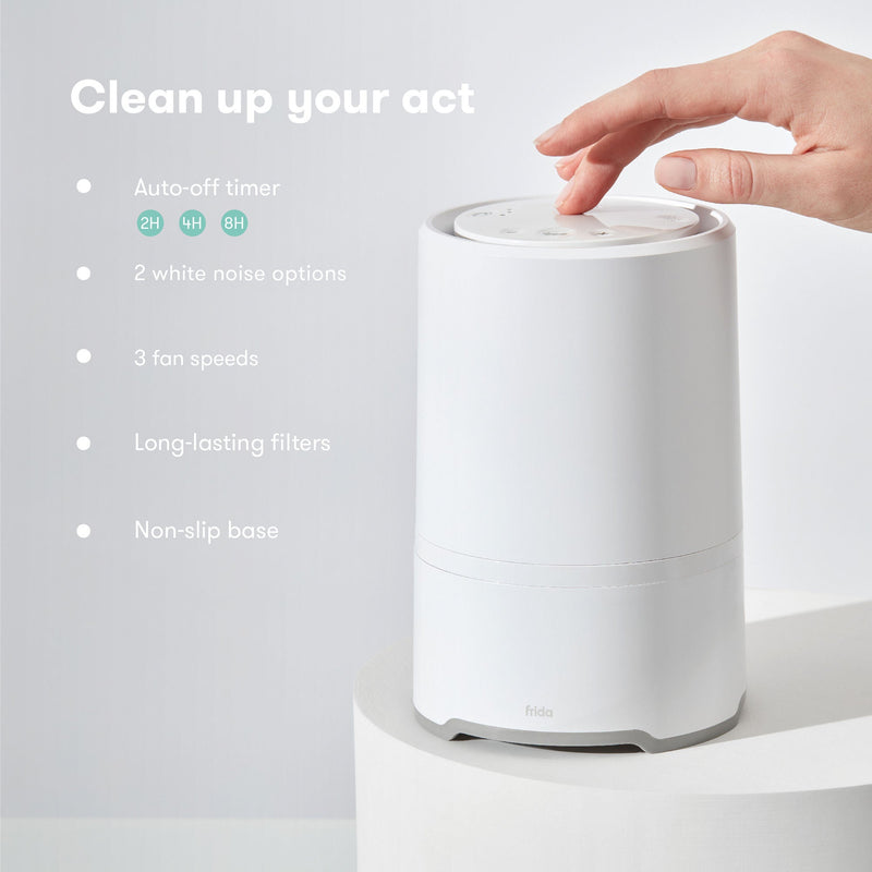 Air Purifier Fridababy 150 sq ft. 7 X 7 X 9.5 Inch AC Power Hepa and Carbon Filter 3 Speeds