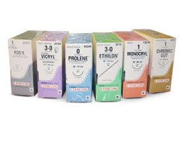 Nonabsorbable Suture with Needle Ethilon Nylon KS Straight Reverse Cutting Needle Size 2-0 Monofilament 