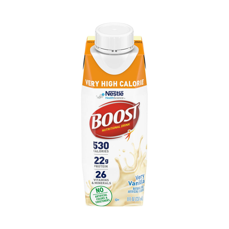Boost Very High Calorie Vanilla Nutritional Drink, 8-ounce Carton (Case of 24) 