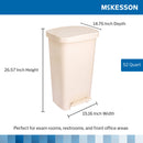 McKesson Waste Can with Step-On Pedal, Beige, 15.16 x 14.76 x 26.57 Inch (Case)
