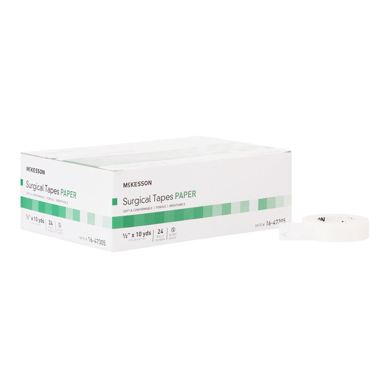 McKesson Brand McKesson Paper Medical Tape, 1/2 Inch x 10 Yard, White (288/CS) 
