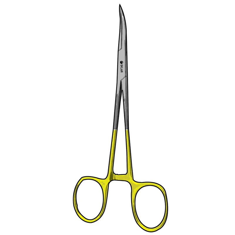 Sklar Ultra Fine Forceps Smooth, Curved 5" - 17-1222