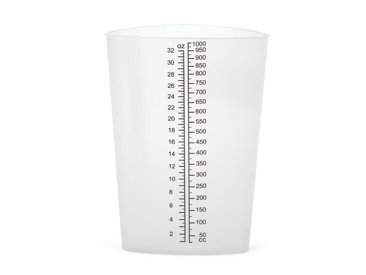 Graduated Container Triangular Polypropylene 1,000 mL (32 oz.) (Case of 200)