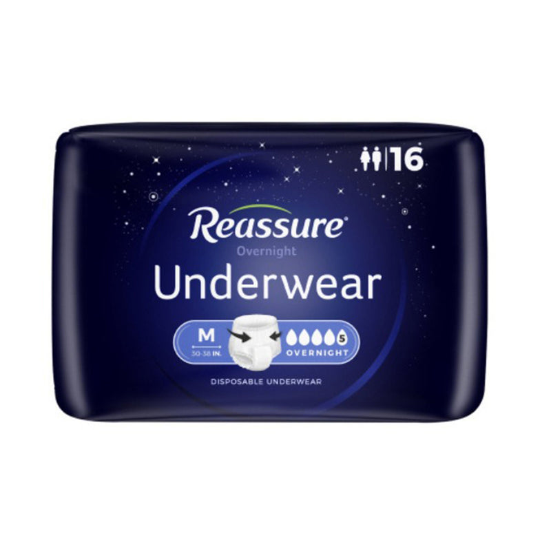 Reassure Overnight Underwear, Incontinence, Regular (64/CS)