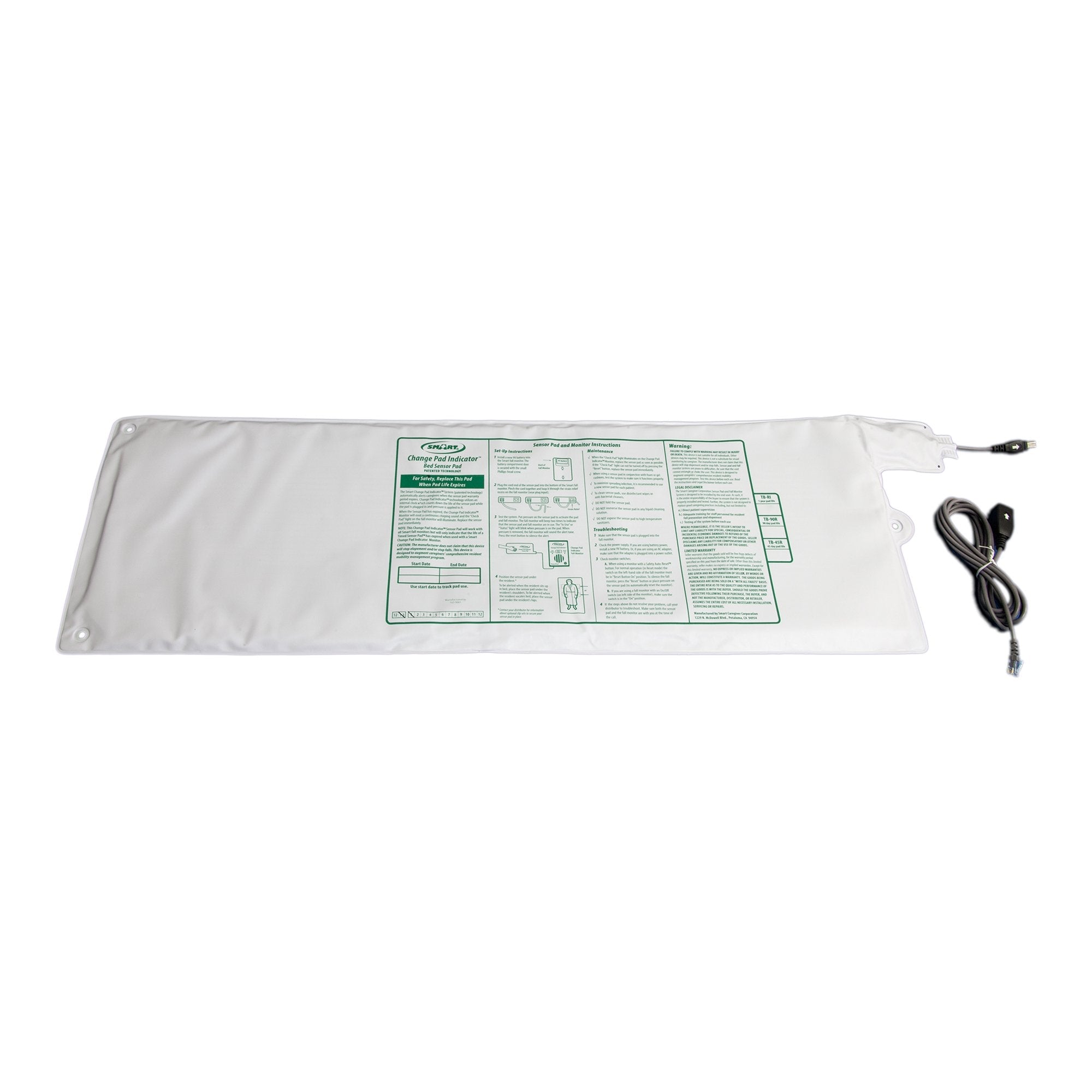 Smart Caregiver Bed Pressure Pad, 10 x 30 Inch 
