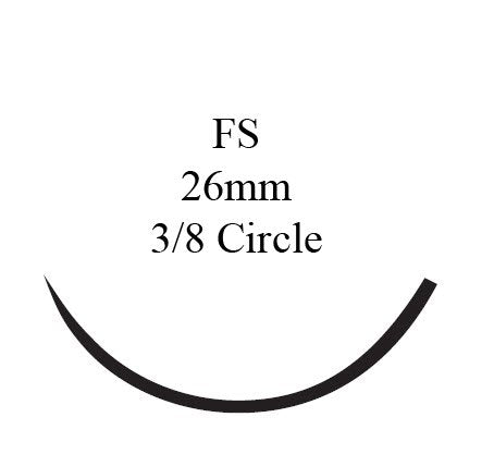 Nonabsorbable Suture with Needle Ethilon Nylon FS 3/8 Circle Reverse Cutting Needle Size 2-0 Monofilament 
