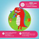 ISSA baby Soft Silicone Sonic Toothbrush, Bubble Blue Dino 