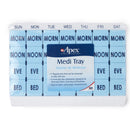 Compass Health Brands Apex Medi Tray Pill Organizer, Days of the Week / Morn, Noon, Eve, Bed (48/CS) 