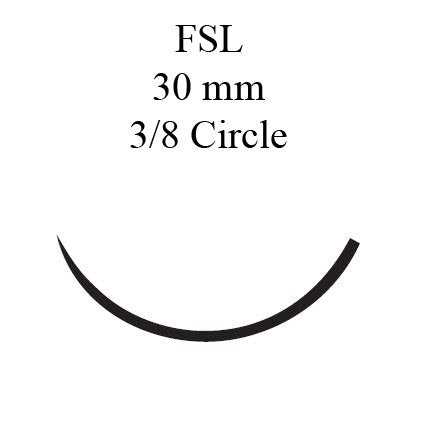 Nonabsorbable Suture with Needle Perma-Hand Silk FSL 3/8 Circle Reverse Cutting Needle Size 0 Braided 